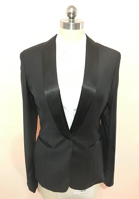 women's black shawl lapel tuxedo
