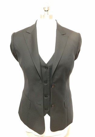  women's double breasted suit jacket in navy